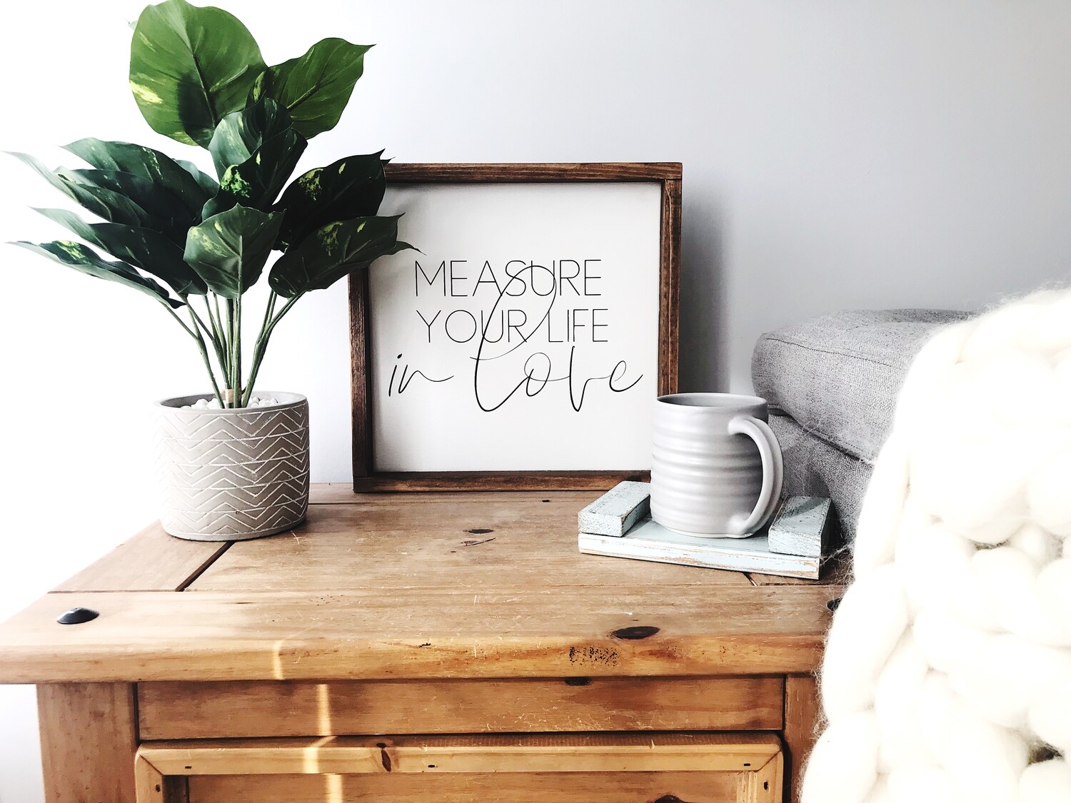 &quot;Measure Your Life&quot; Wood Sign