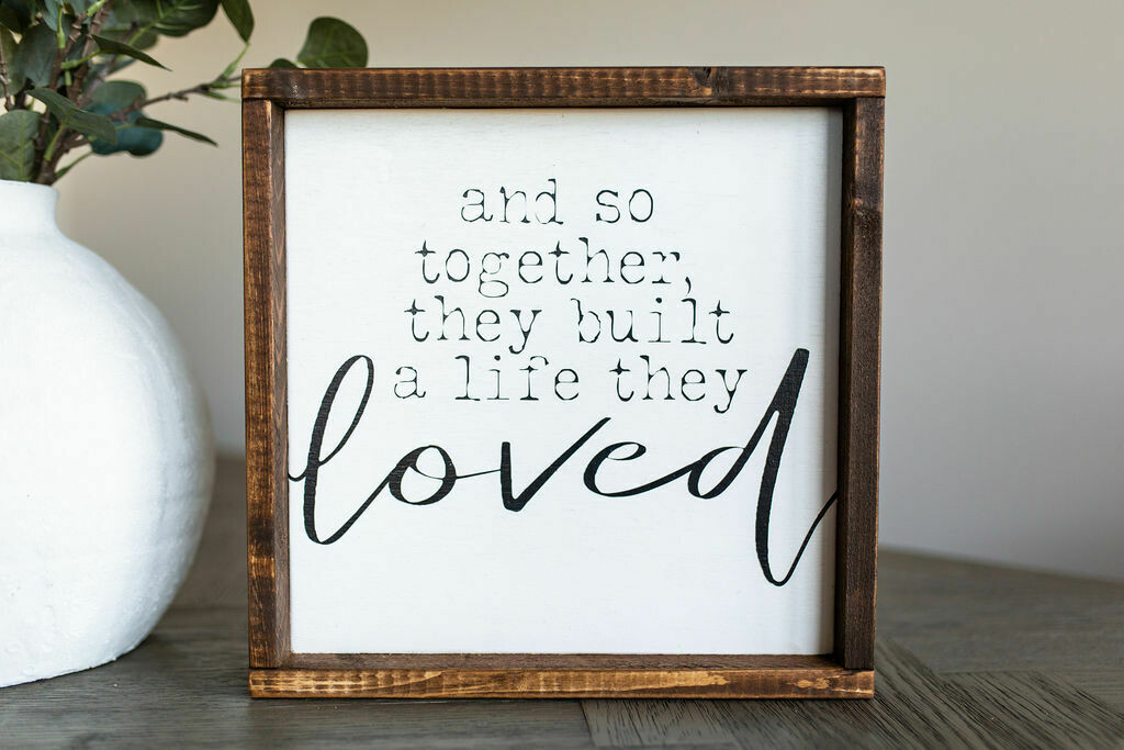 &quot;And So Together&quot; Wood Sign