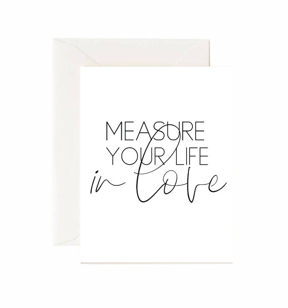 &quot;Measure your Life&quot; Card