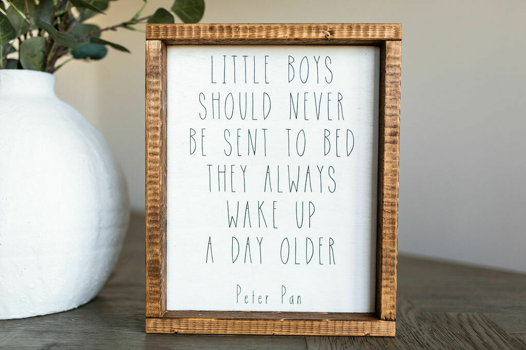 &quot;Little Boys&quot; Wood Sign Small
