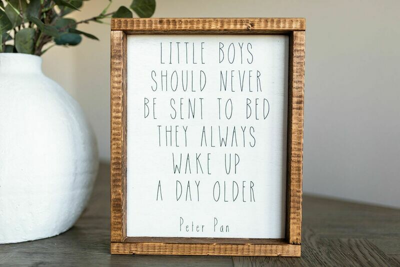 &quot;Little Boys&quot; Wood Sign Small
