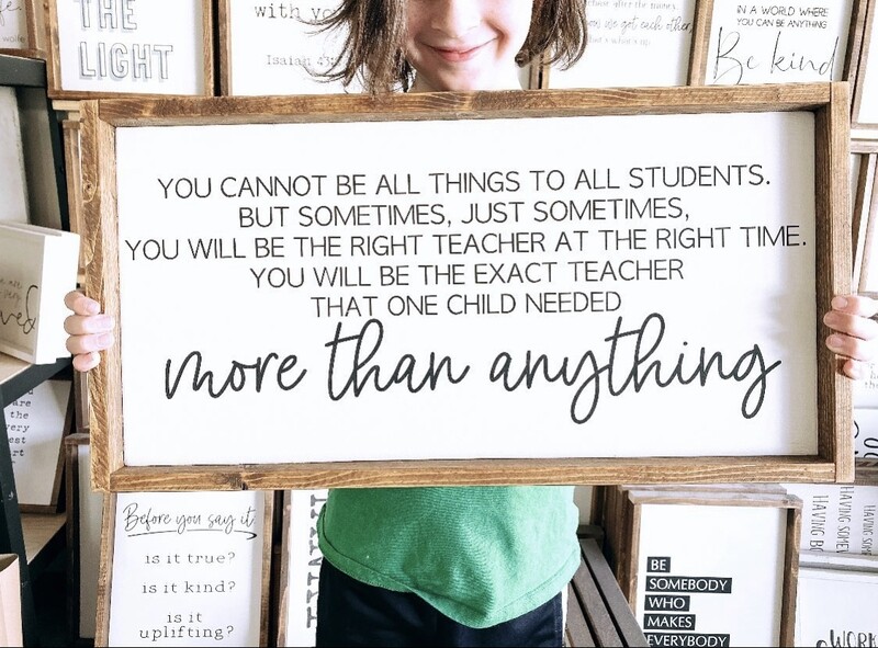 &quot;All Things to All Students&quot; Wood Sign