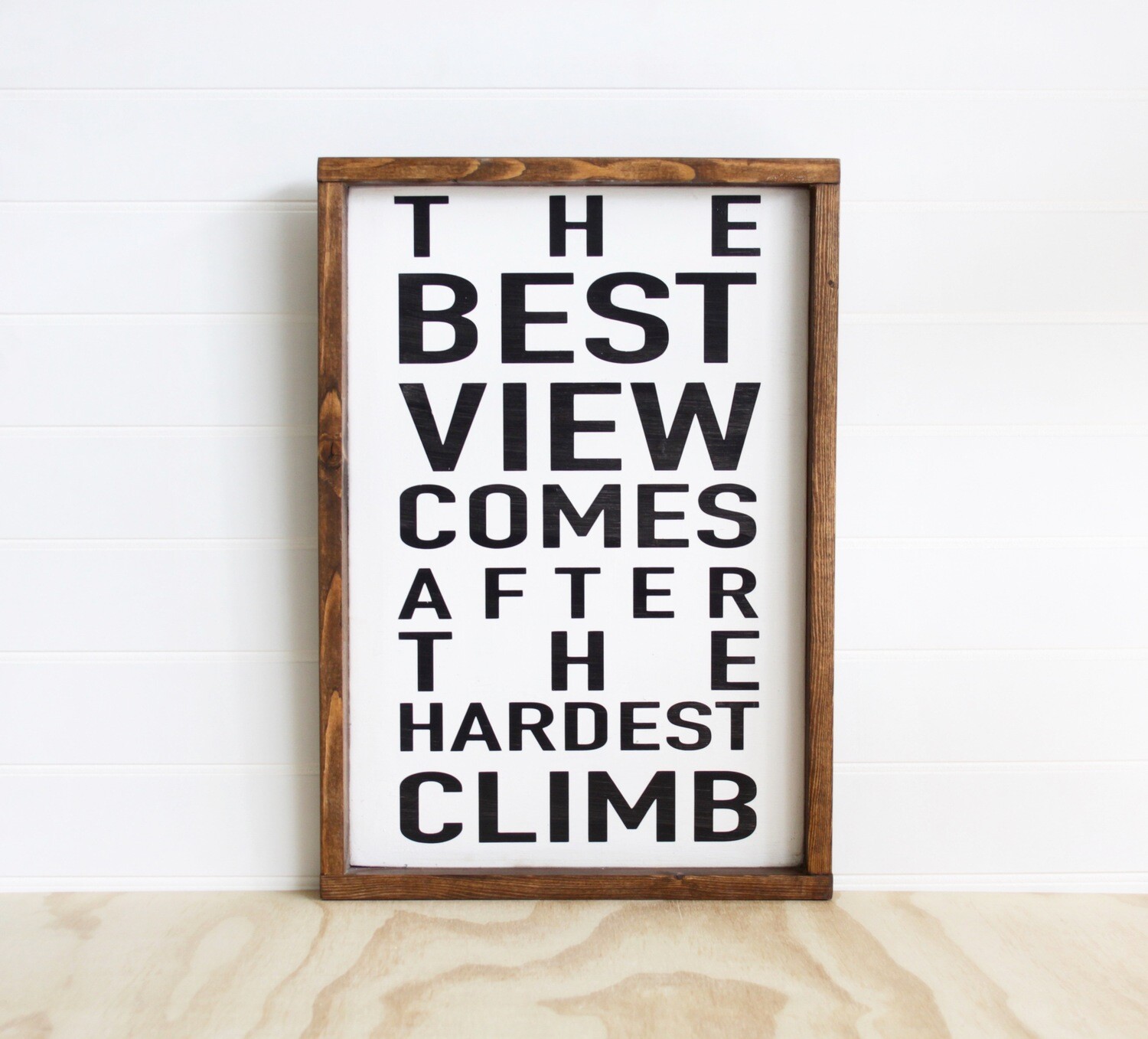 &quot;The Best View&quot; Wood Sign