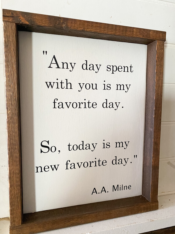 &quot;Favorite Day&quot; Sm Wood Sign