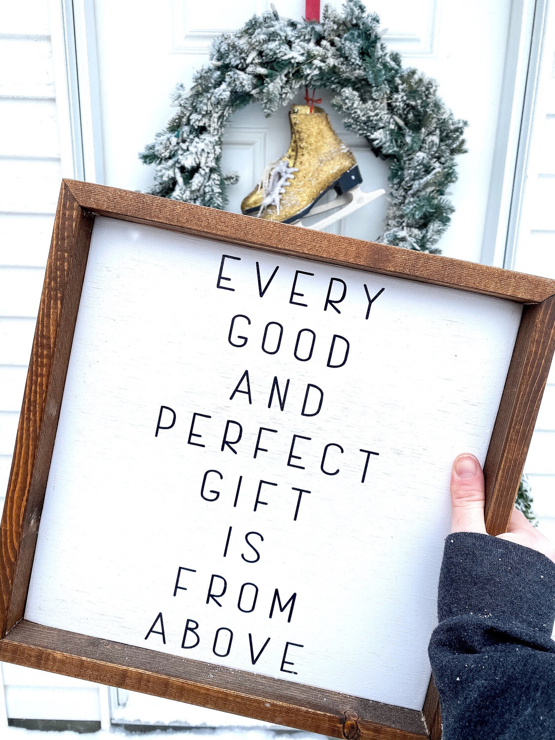 &quot;Every Good And Perfect Gift&quot; Med Wood Sign