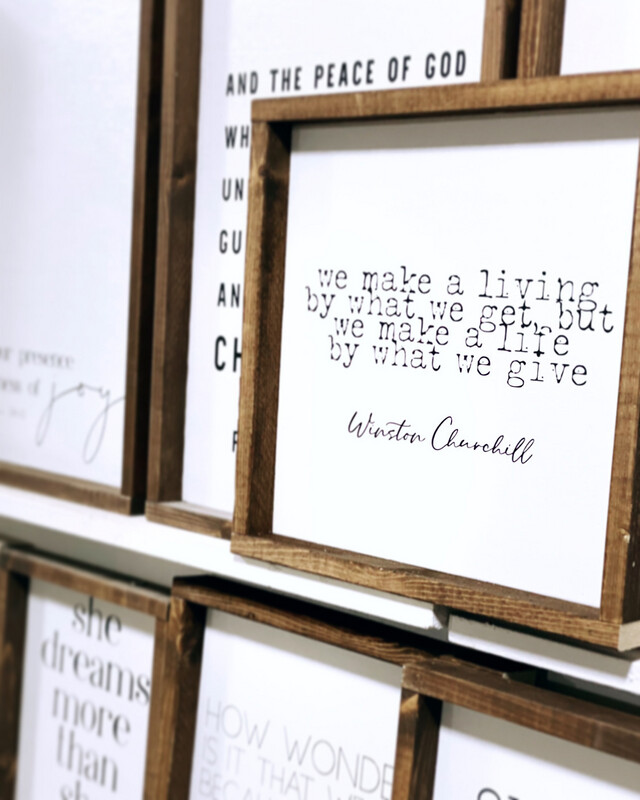 &quot;We Make A Living&quot; Wood Sign