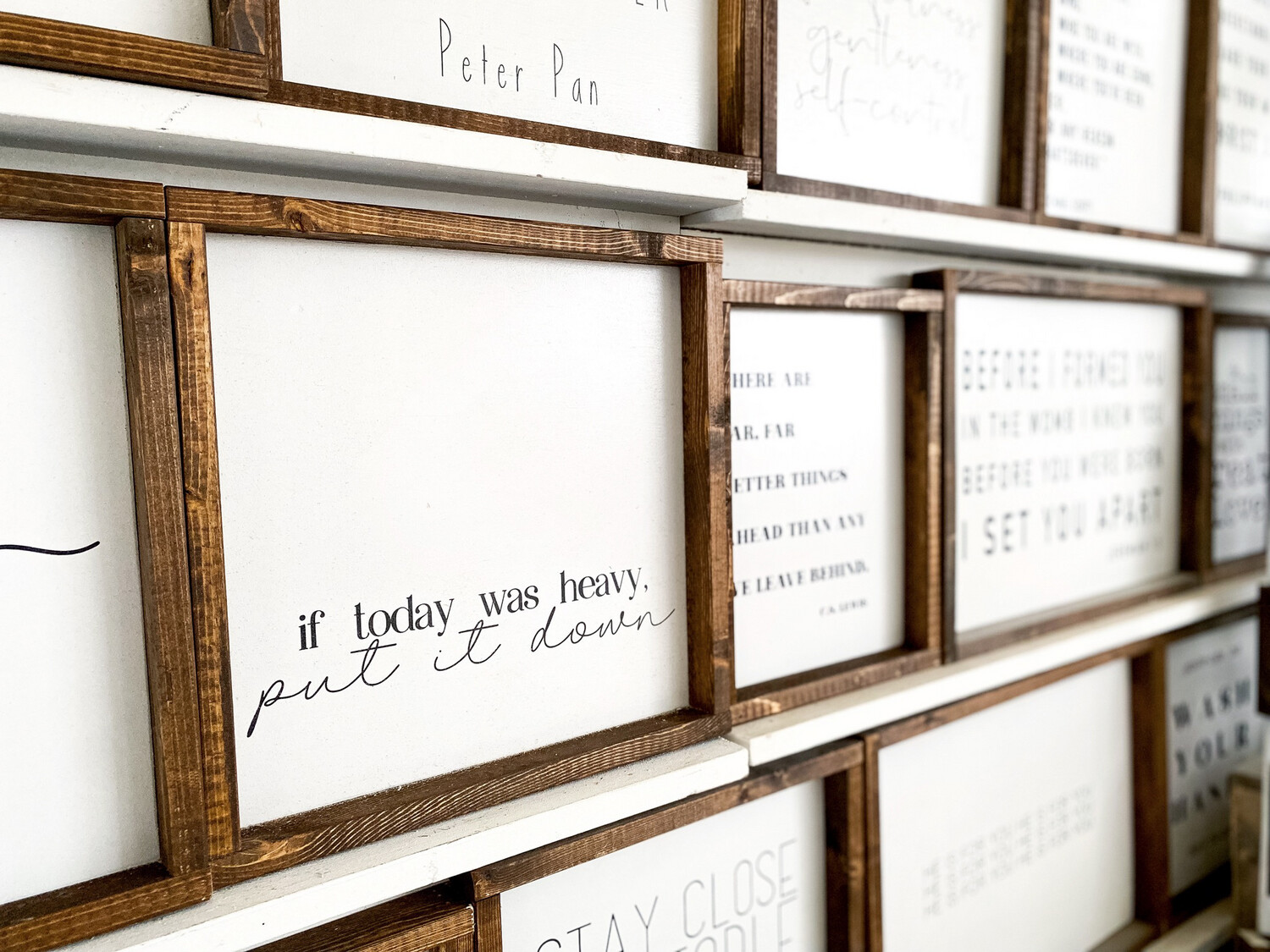 &quot;If Today Was Heavy&quot; Wood Sign