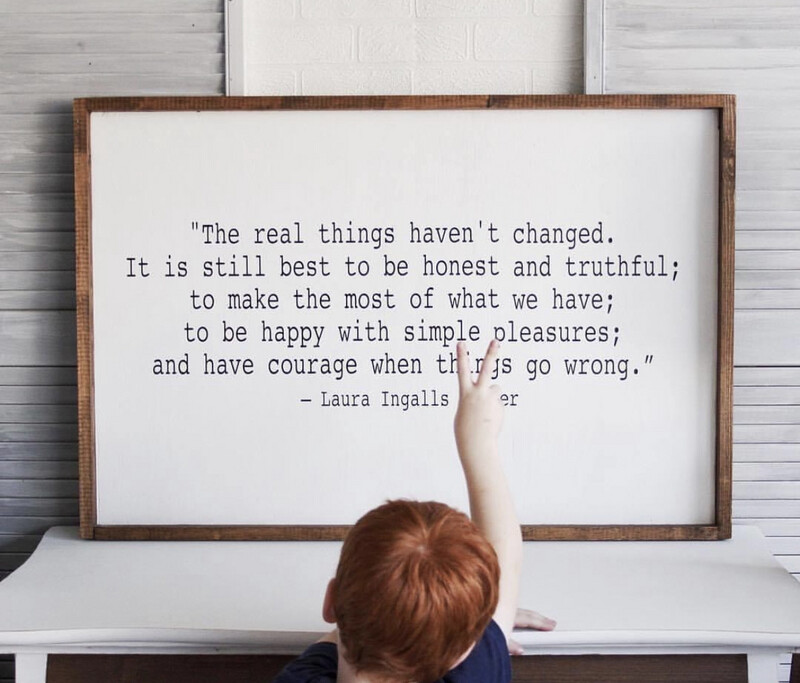&quot;The Real Things&quot; Wood Sign