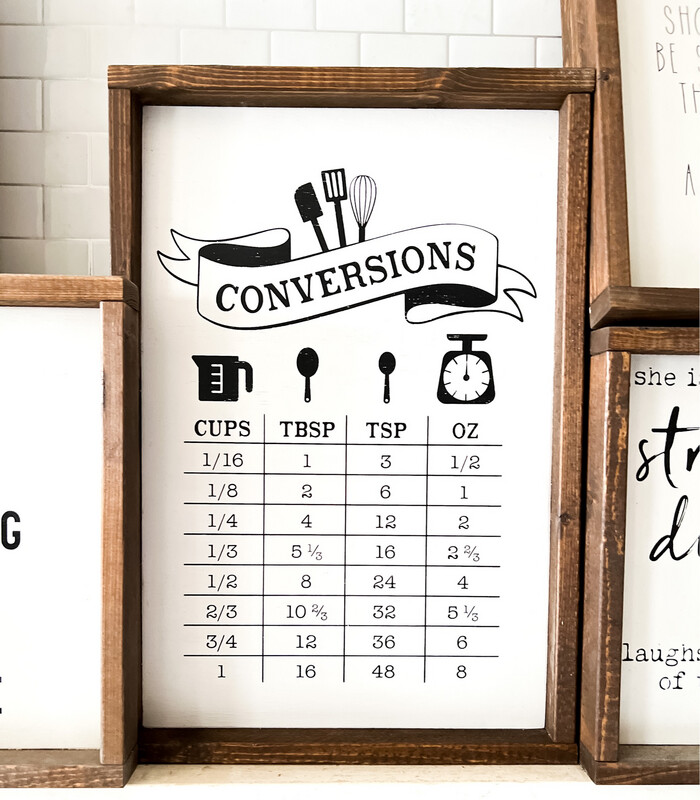 &quot;Conversions&quot; Wood Sign