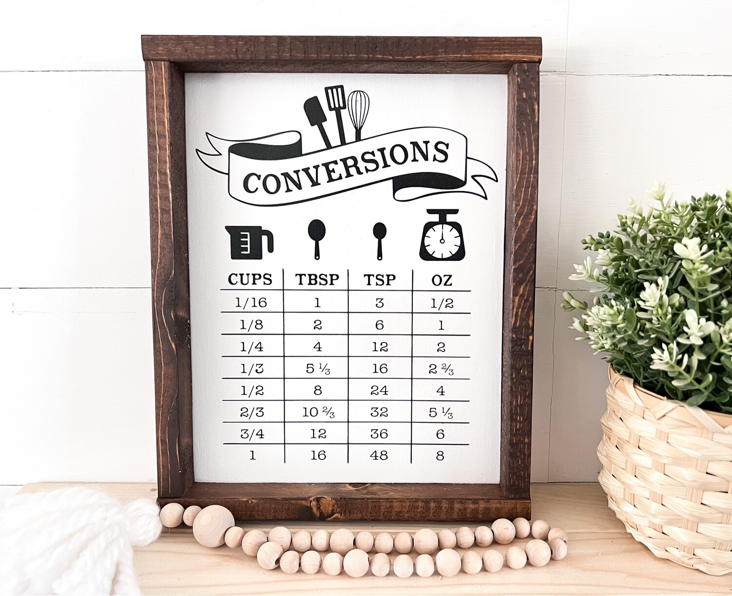 &quot;Conversions Sm&quot; Wood Sign