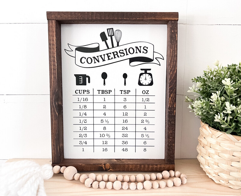 &quot;Conversions Sm&quot; Wood Sign