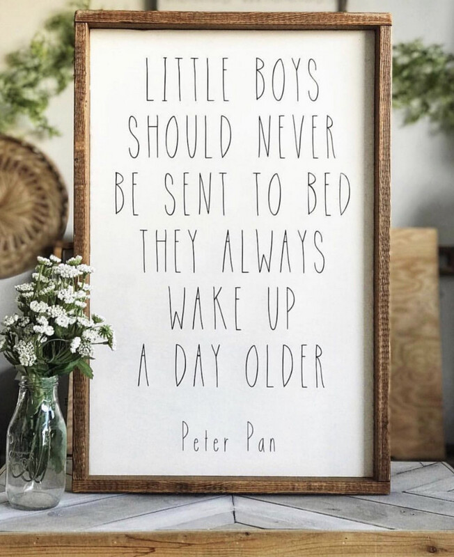 &quot;Little Boys&quot; Wood Sign