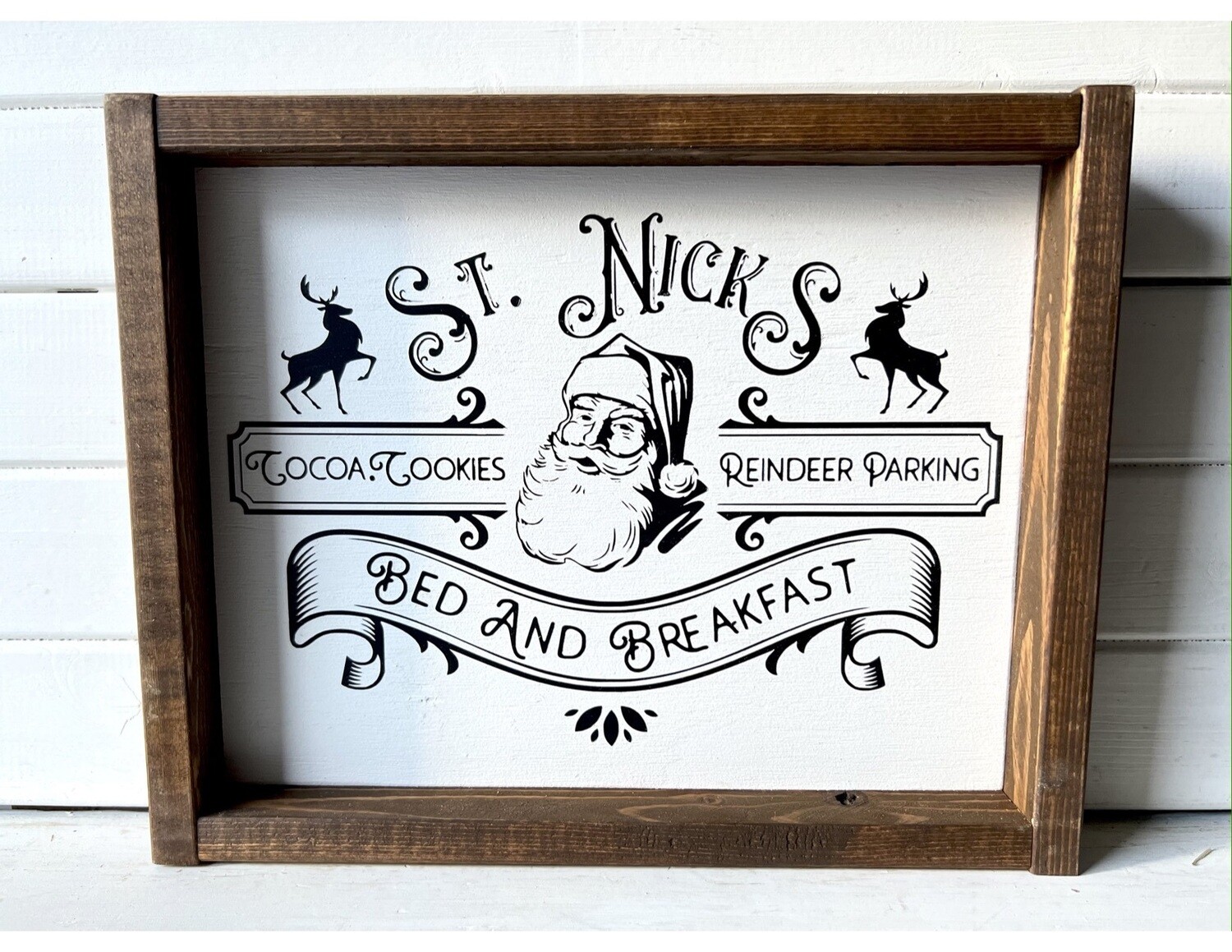 &quot;St. Nick&#39;s Bed and Breakfast&quot; Solid Wood Sign Small