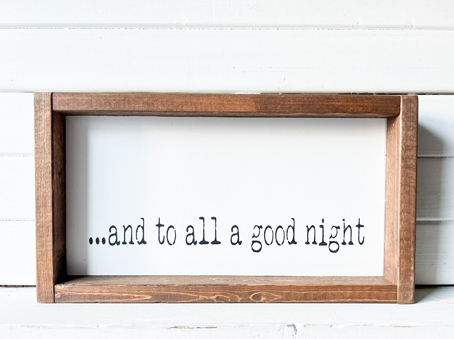 &quot;To All A Good Night&quot; Wood Sign