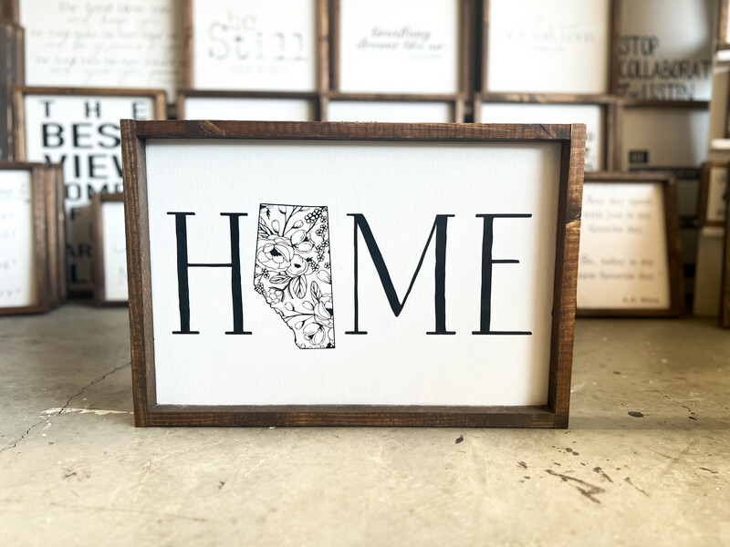 &quot;Home - Alberta&quot; Wood Sign