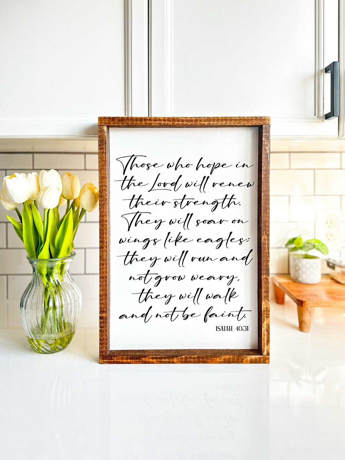&quot;Those Who Hope In The Lord&quot; Lg Wood Sign
