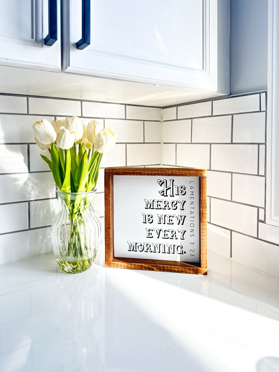 &quot;His Mercy Is New Every Morning” Wood Sign