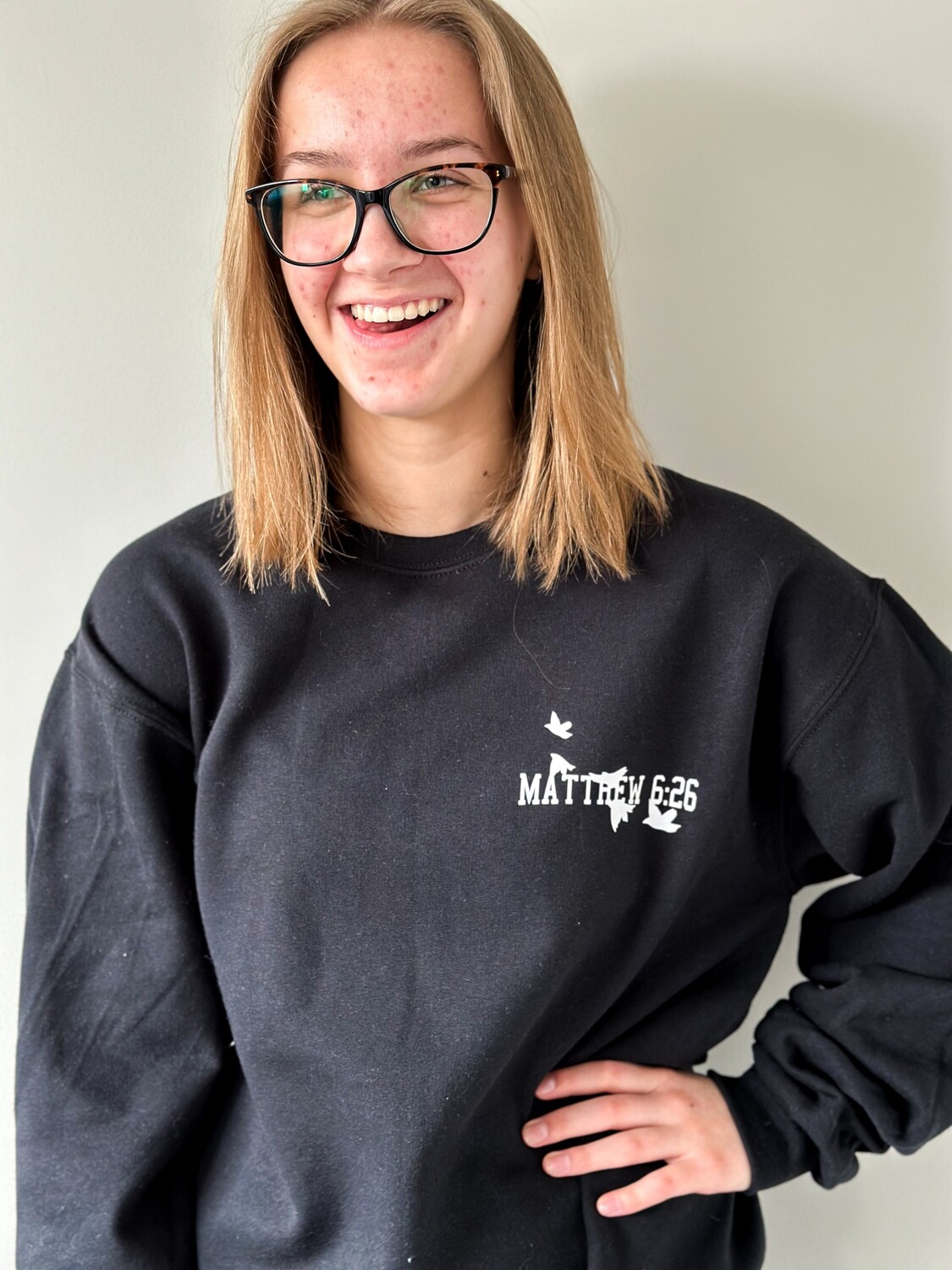 Look at the Birds Black Crewneck