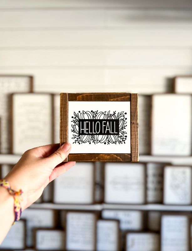 Hello Fall - mini (white)