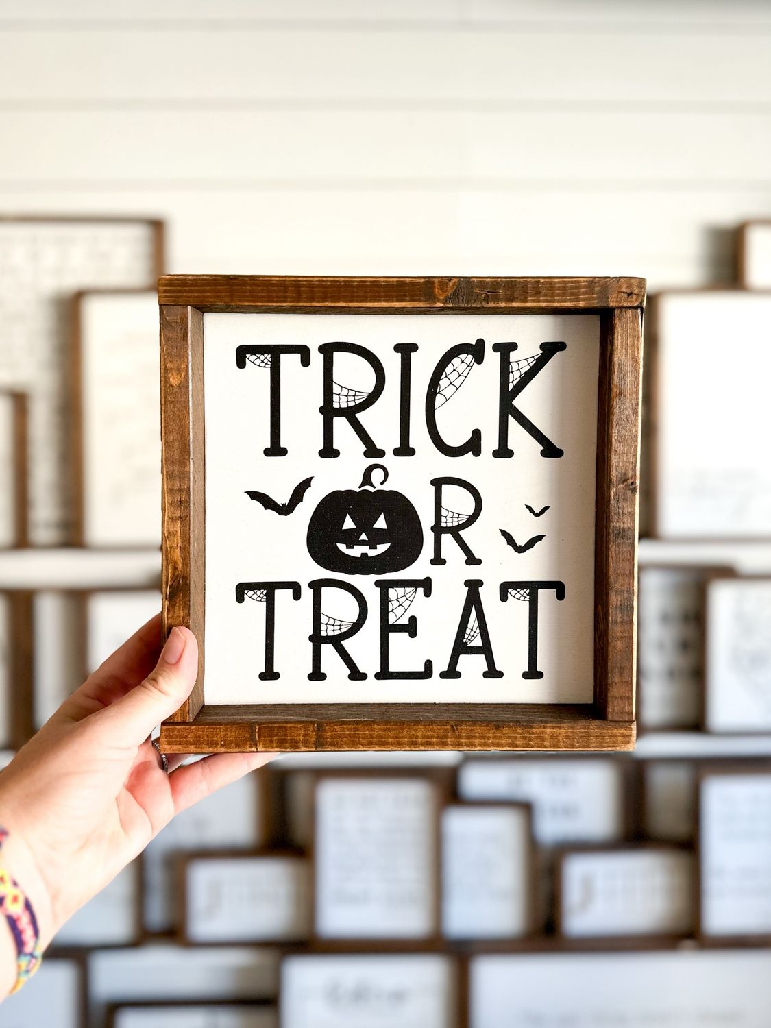 &quot;Trick Or Treat&quot; Wood Sign