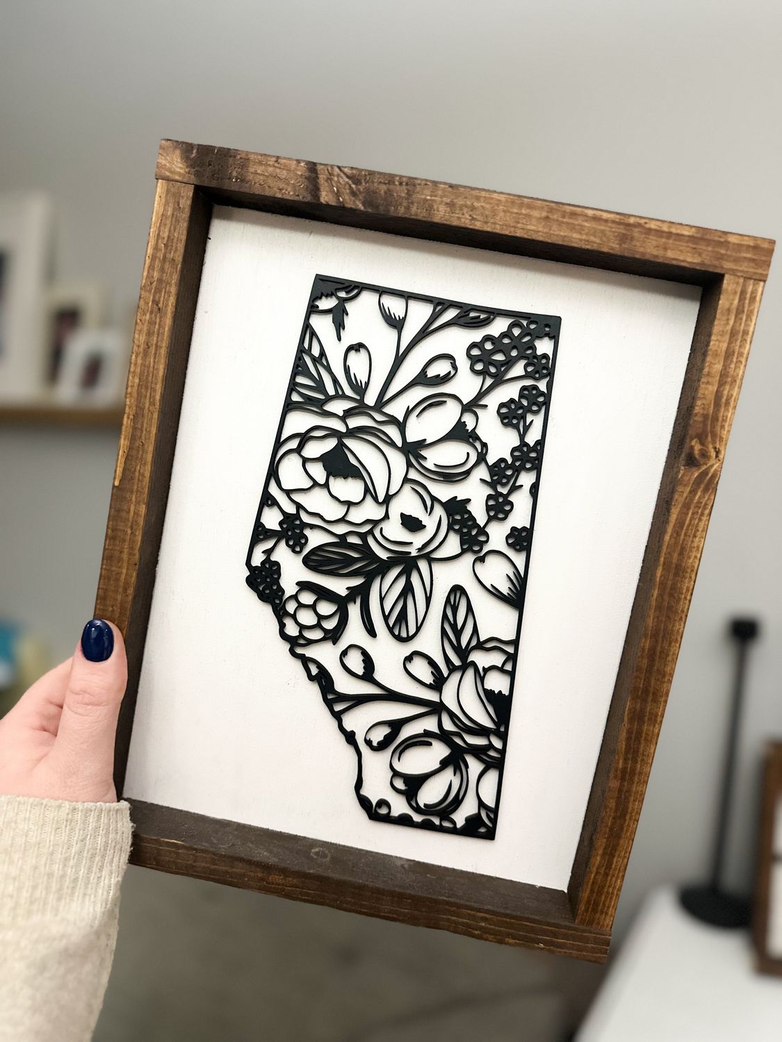 Alberta Floral Sign (Laser Cut)