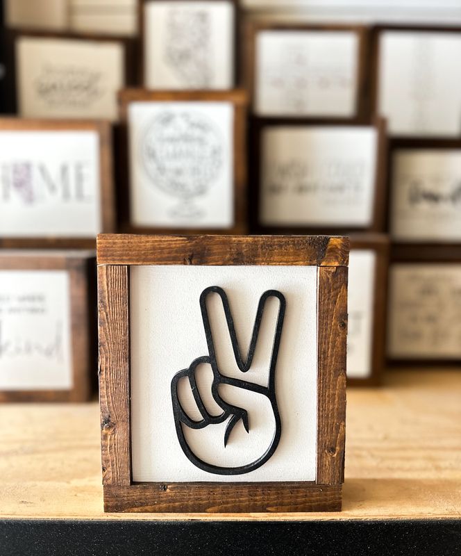 Peace Mini Sign (Laser Cut)