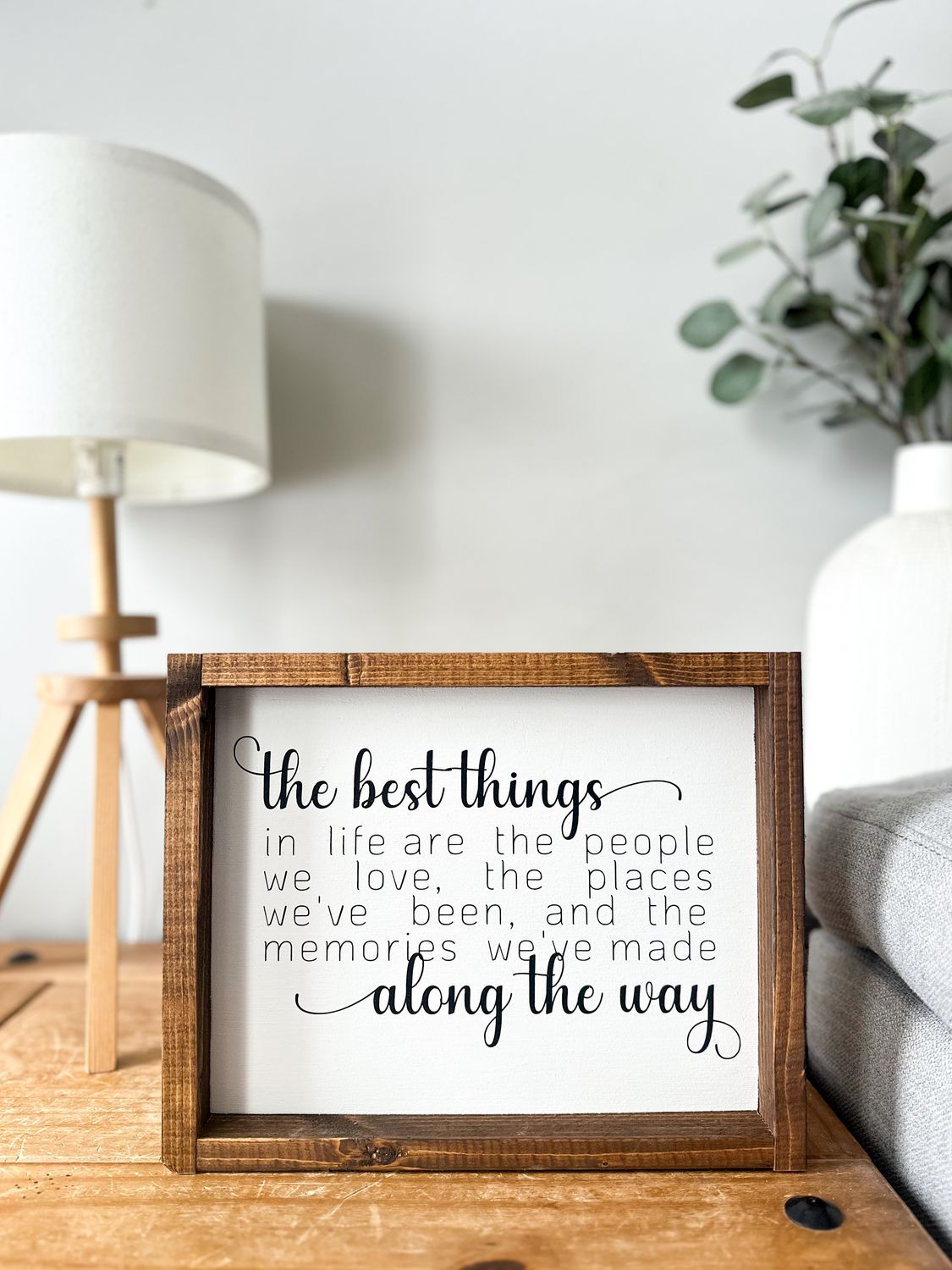 &quot;The Best Things&quot; Wood Sign Small