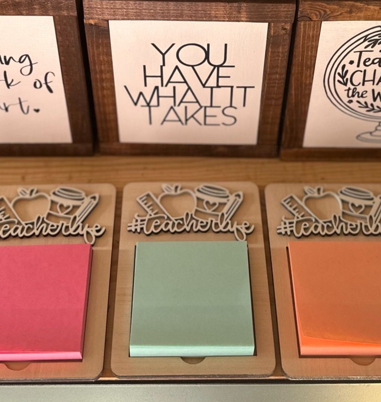 Teacher Life Sticky Note Holder