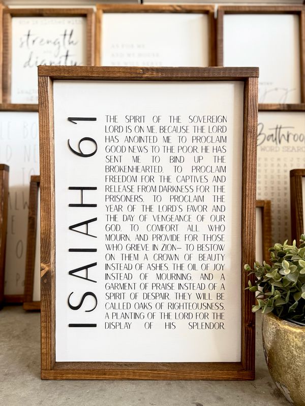 Isaiah 61 (Laser Cut)