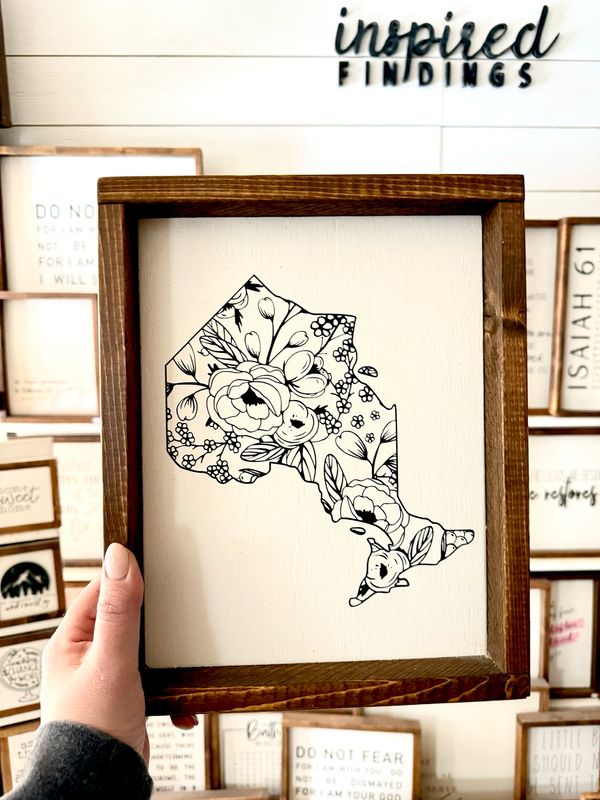 "Ontario Province" Sm Wood Sign