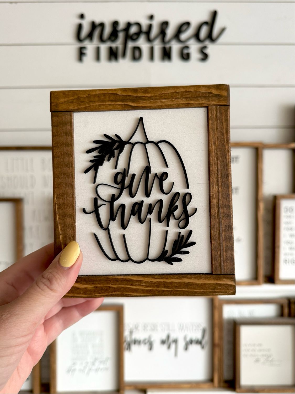 Give Thanks Mini Sign (Laser Cut)