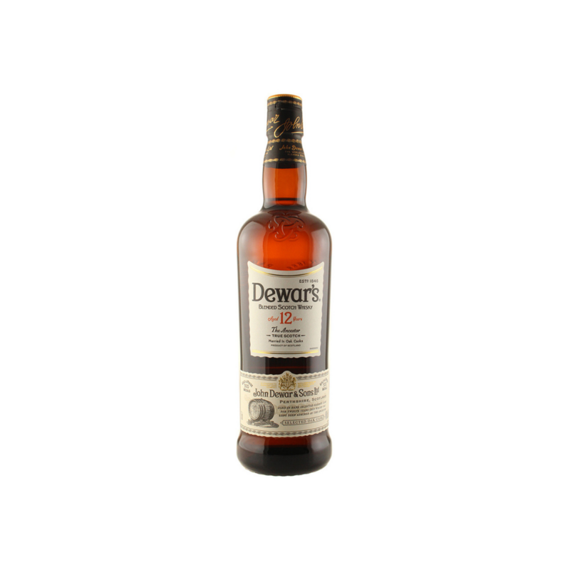 DEWAR&#39;S BLENDED SCOTCH WHISKY - 12Y - 750ML