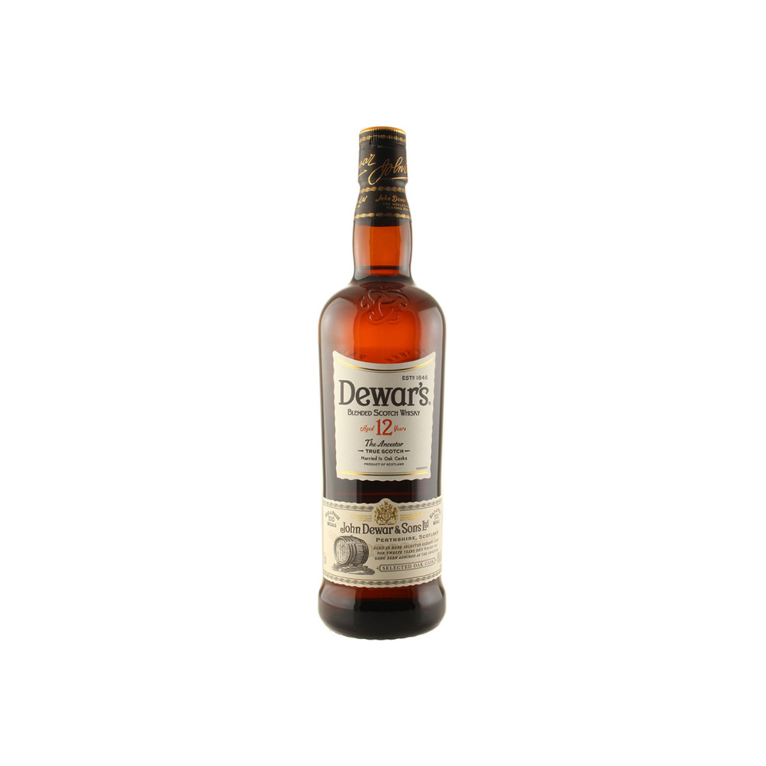 DEWAR'S BLENDED SCOTCH WHISKY - 12Y - 750ML