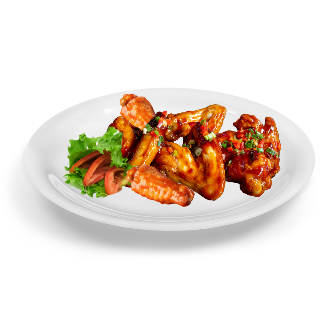 6 PCS AIRFRYED BBQ WINGS