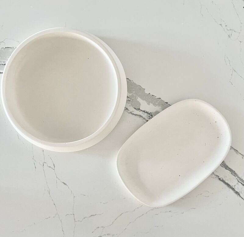 Concrete round tray