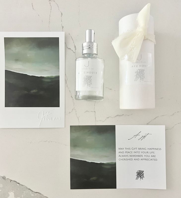 Lake House Room And Linen Spray Fine Art gift Set