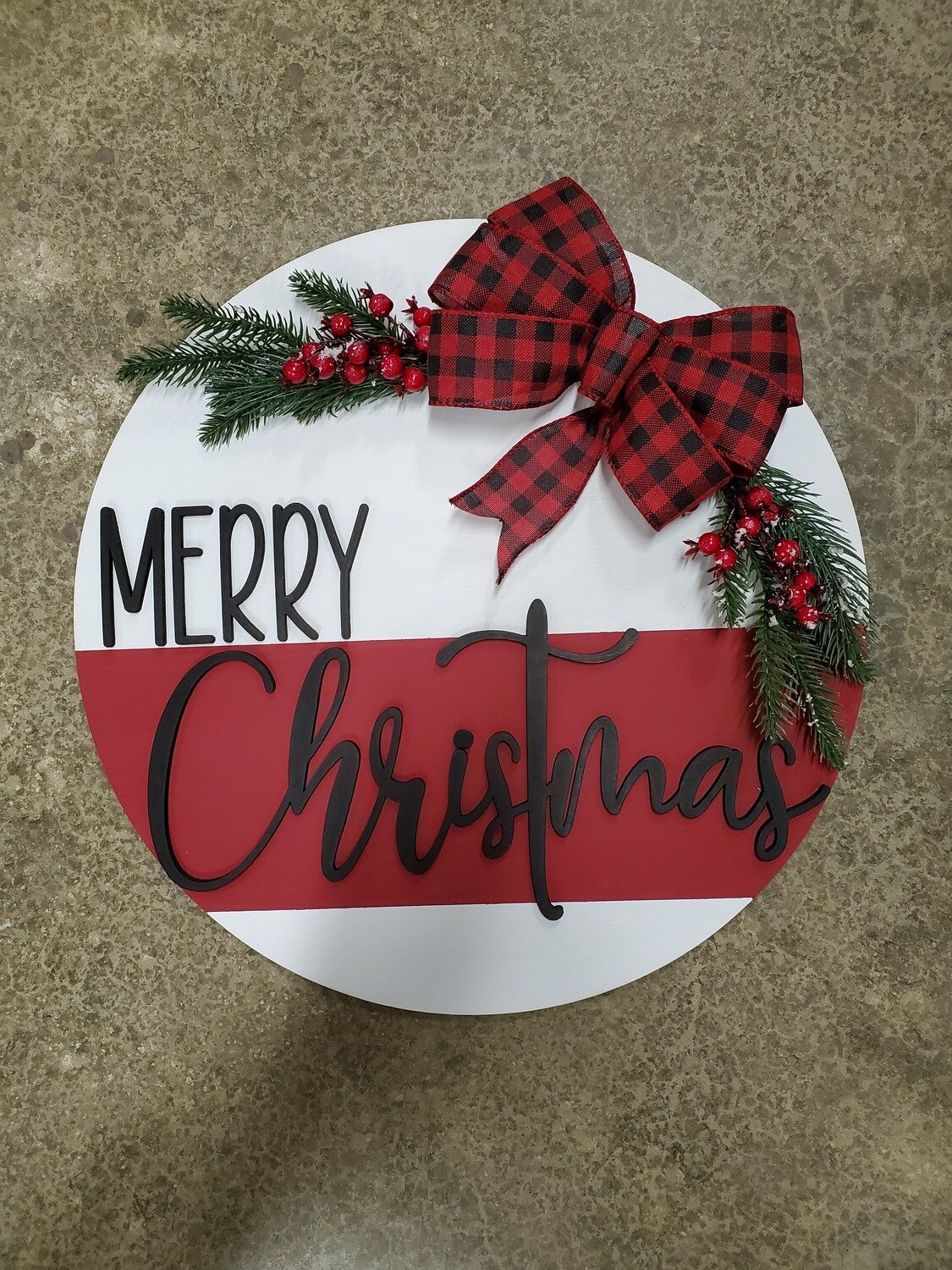 Classic Merry Christmas Door Hanger