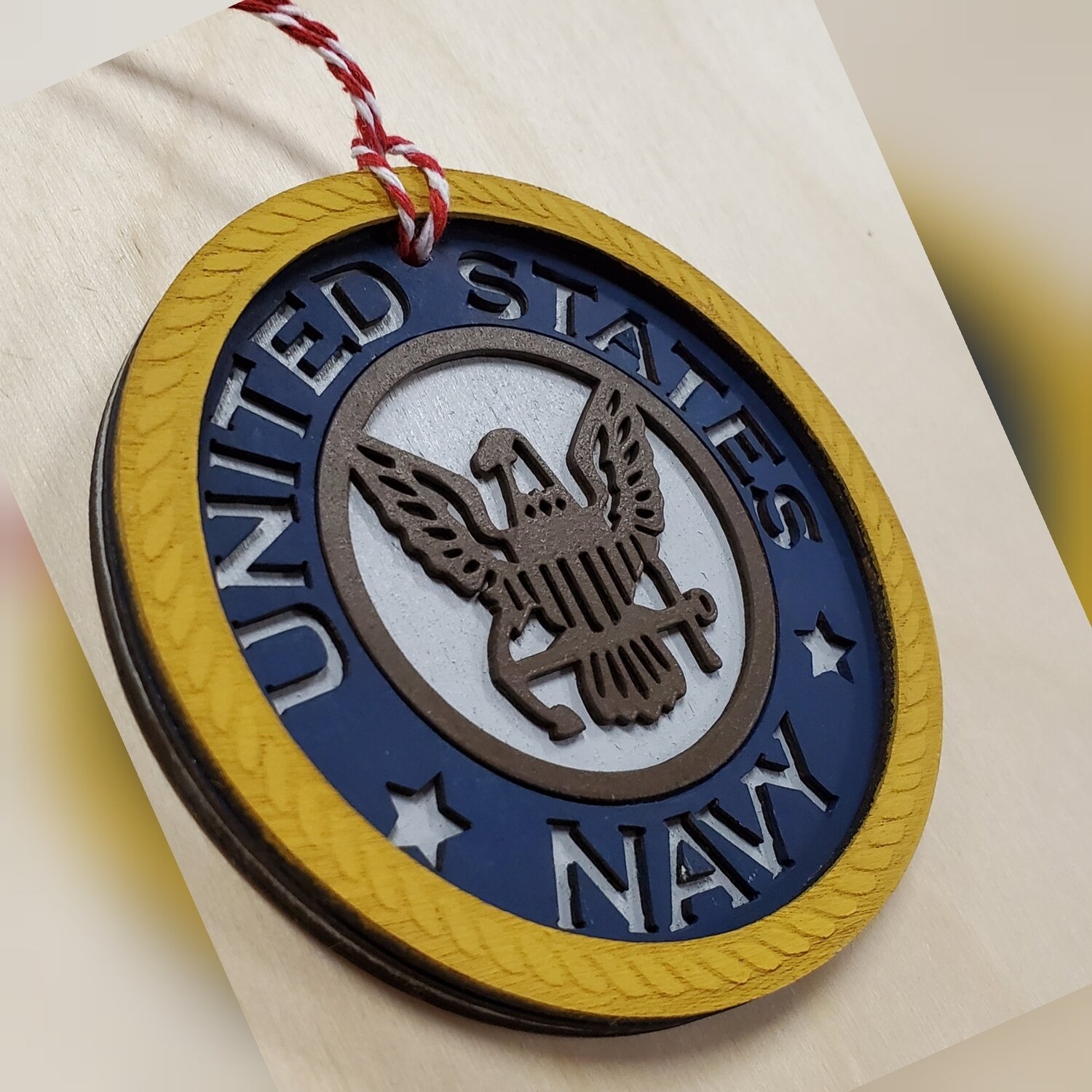 Navy Ornament