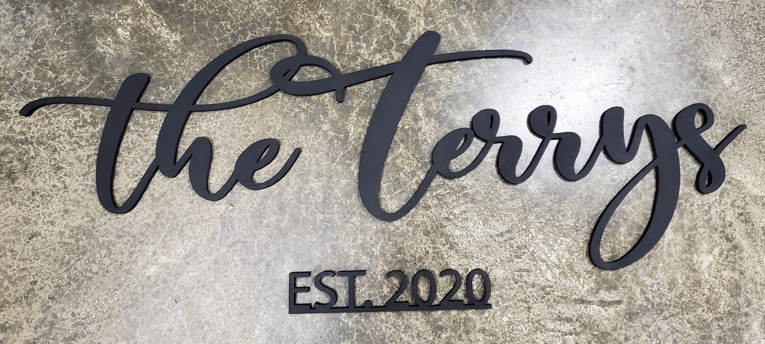 Small Name and Establish Sign