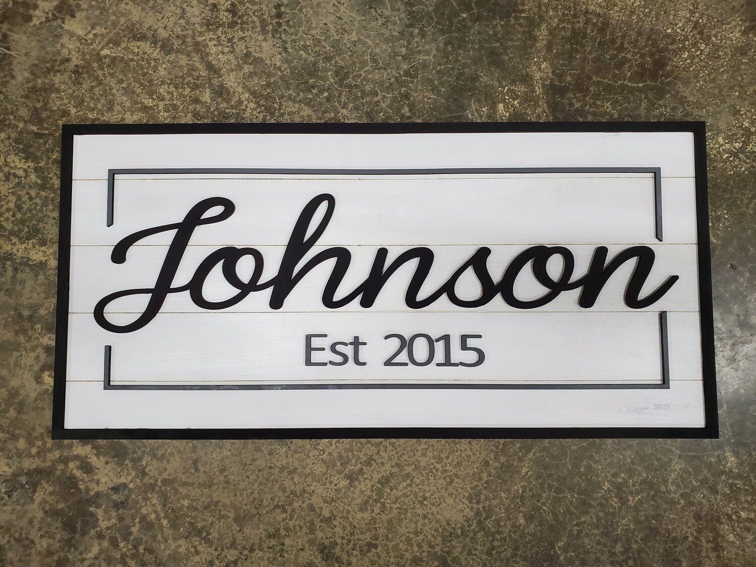 Small Rectangle Family Name Sign