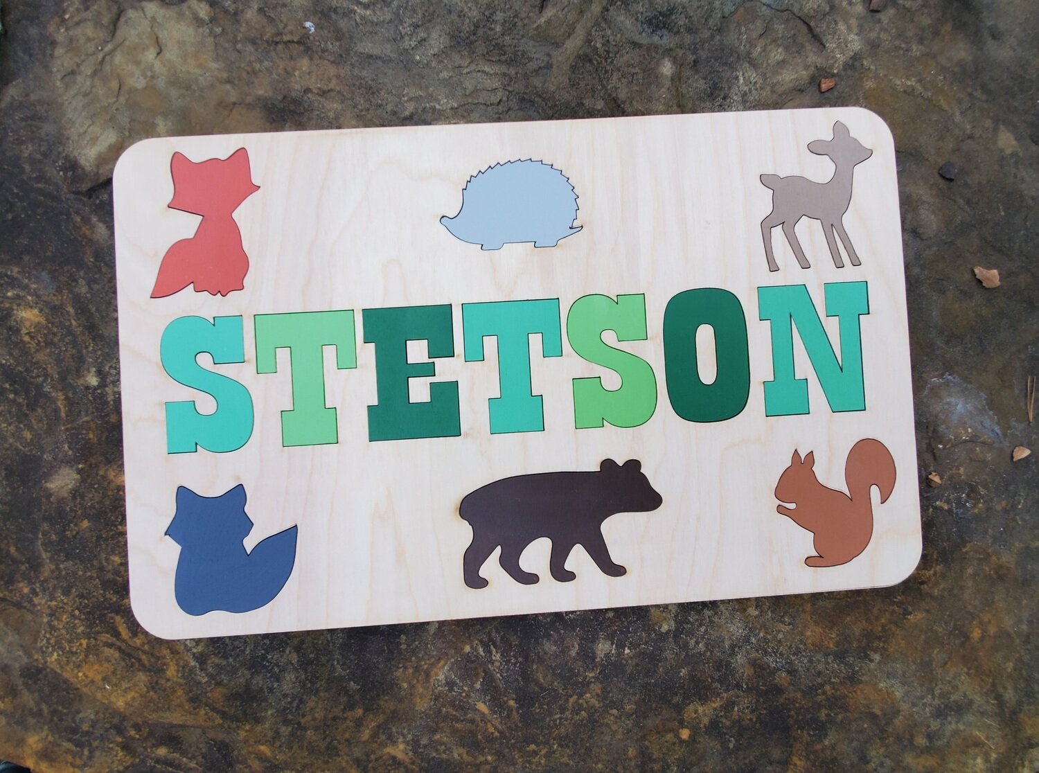 Woodland Animal Name Puzzle
