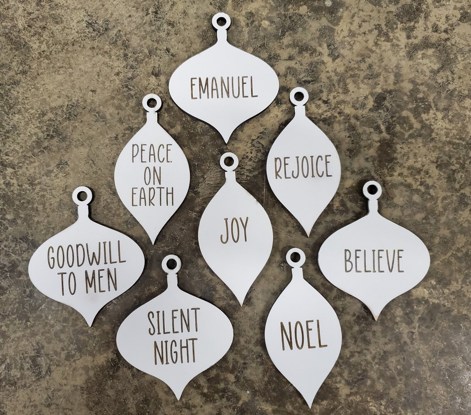 Word Ornament Eight Piece Set