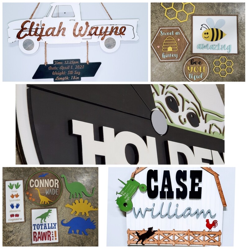 Kids Room Decor and Name Signs