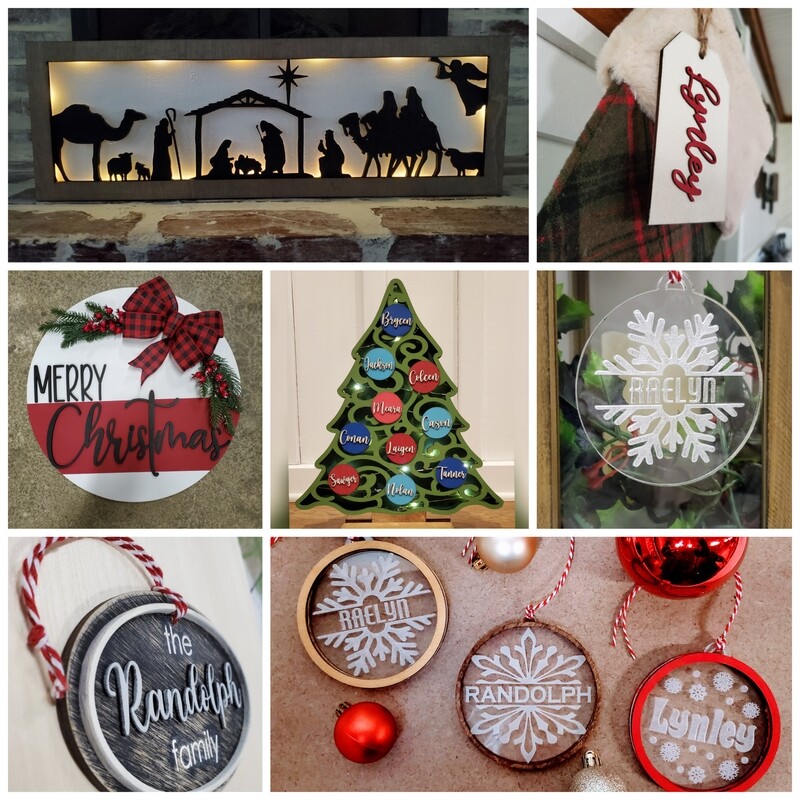 Christmas Items and Custom Ornaments