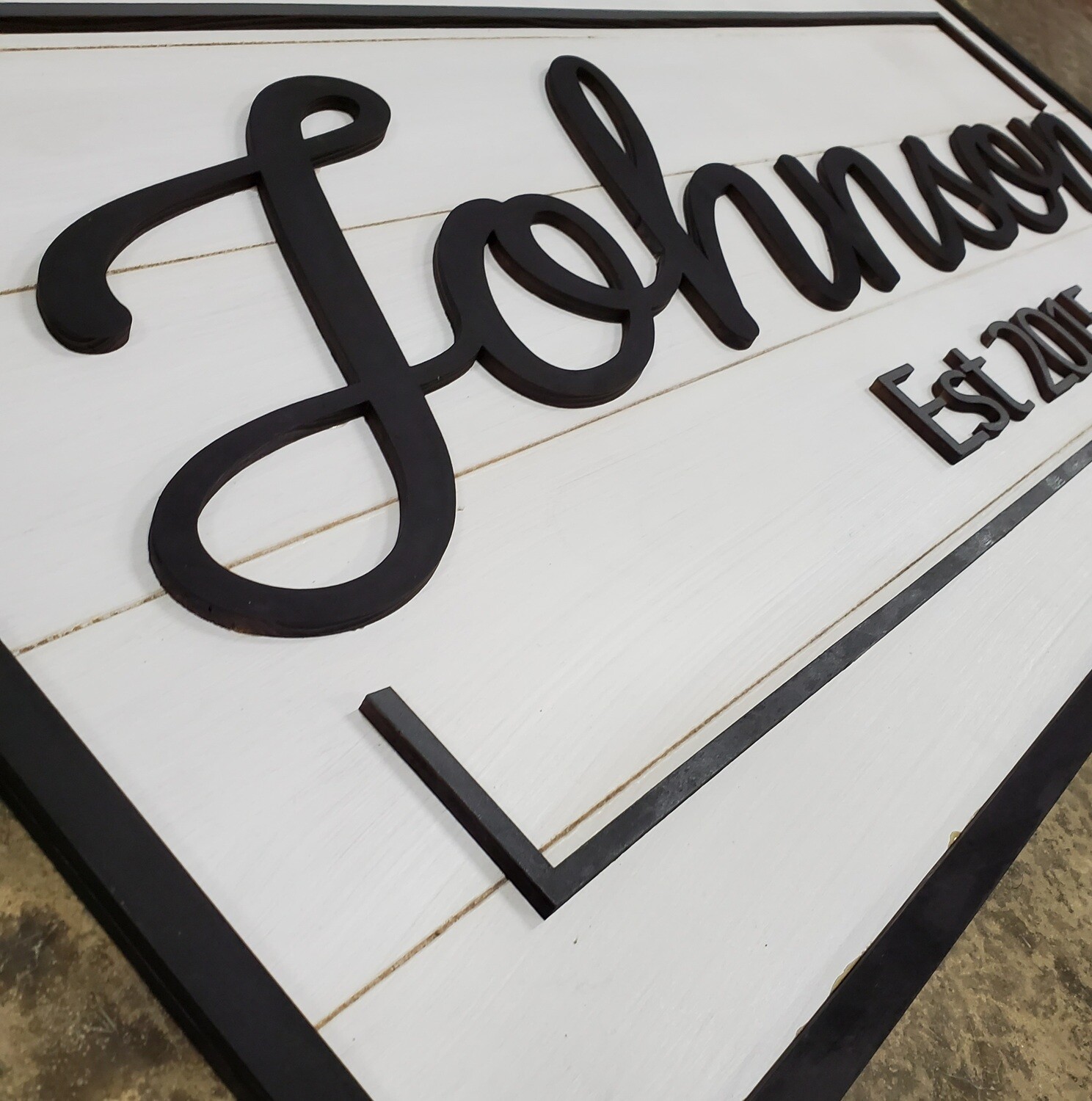 Small Rectangle Family Name Sign