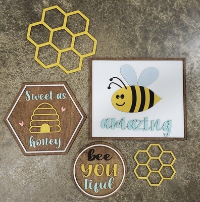 Bee Wall Hanging 5 Piece Set
