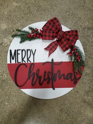 Classic Merry Christmas Door Hanger