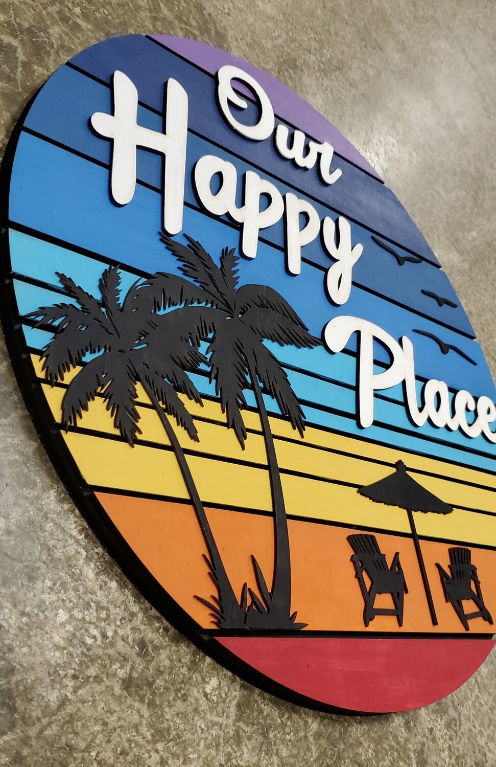 Our Happy Place Beach Door Hanger