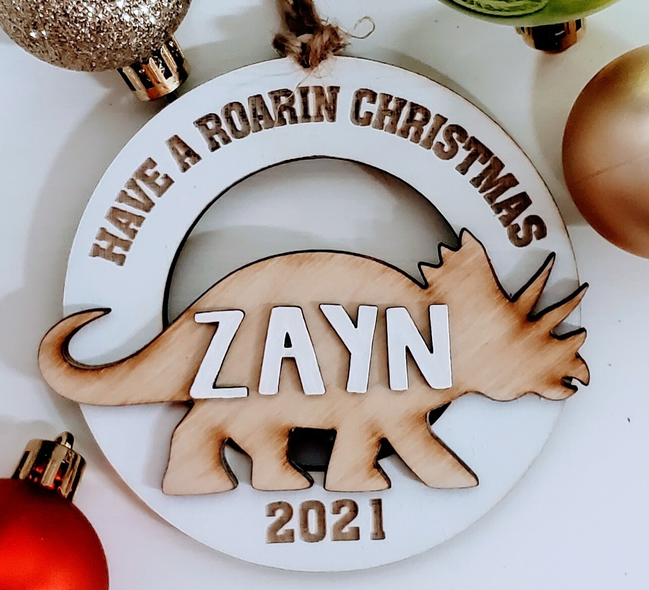 Dino Name Ornament