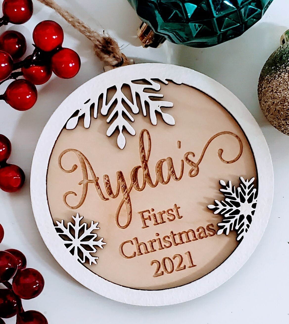 Elegant Snowflake Name Ornament